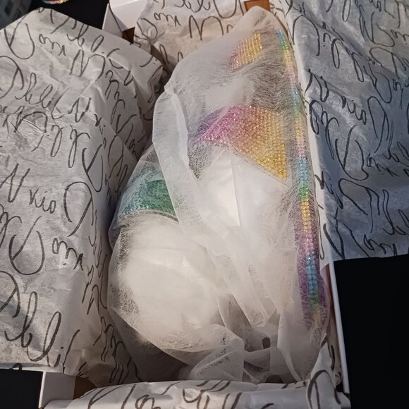 NEW Wild Pair Juba Embellished Pool Side Jelly Sandals in‎ Rainbow Bling Size 7 - Picture 9 of 9